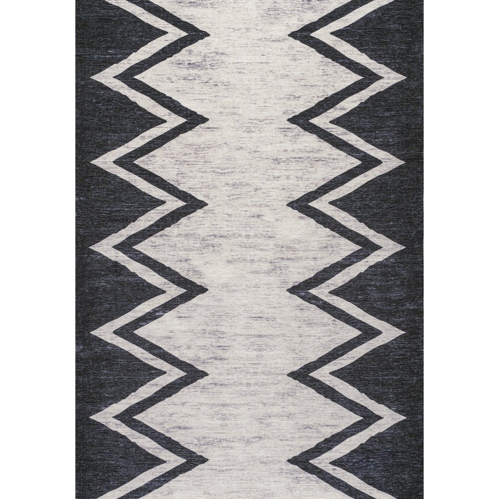 Siksak Modern Chevron Border Area Rug