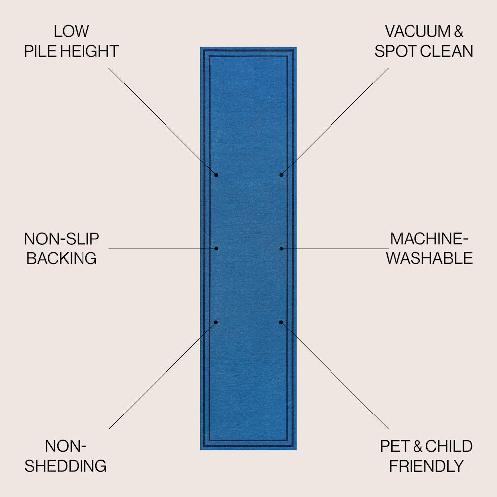 Sloane Classic 2-Stripe Border Washable Area Rug