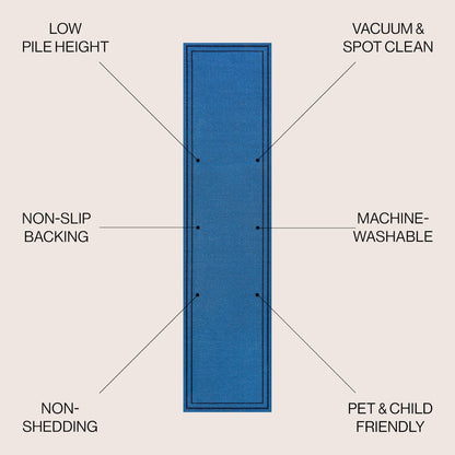 Sloane Classic 2-Stripe Border Washable Area Rug
