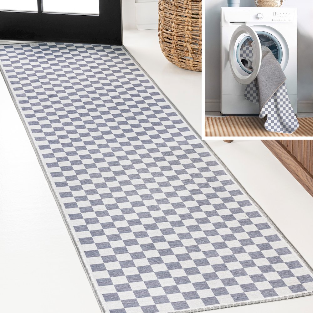 Sloane Classic 2-Stripe Border Washable Area Rug