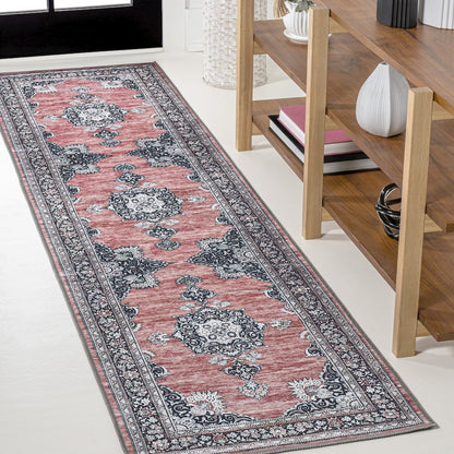 Bausch Bohemian Distressed Chenille Machine-Washable Runner Rug