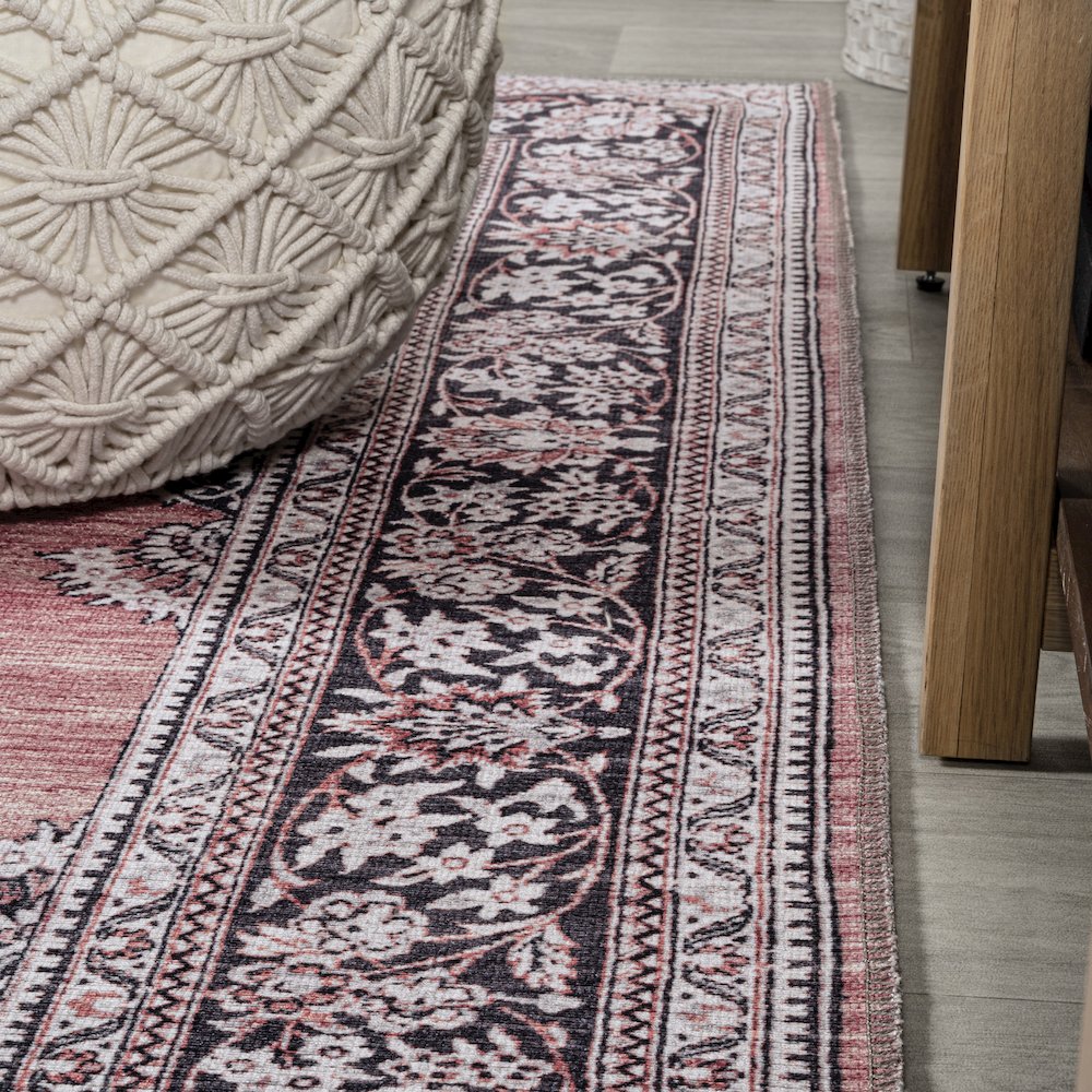 Bausch Bohemian Distressed Chenille Machine-Washable Area Rug