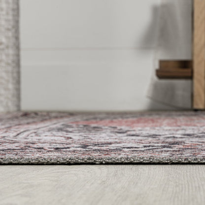 Bausch Bohemian Distressed Chenille Machine-Washable Area Rug