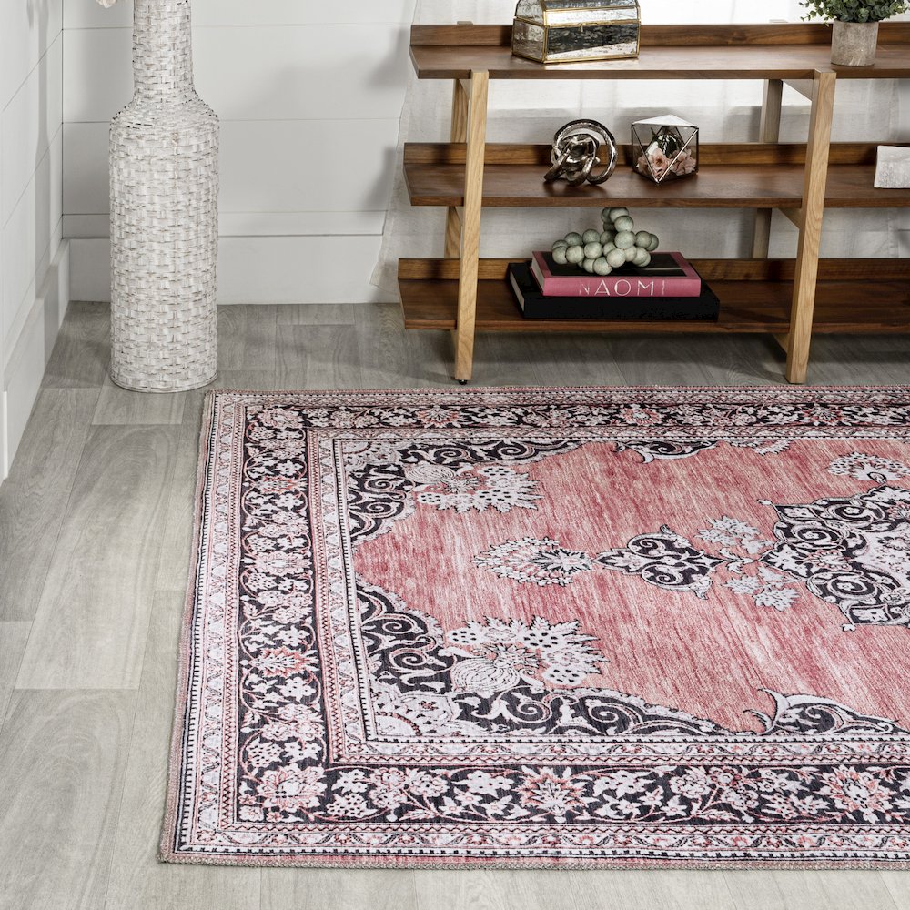 Bausch Bohemian Distressed Chenille Machine-Washable Area Rug