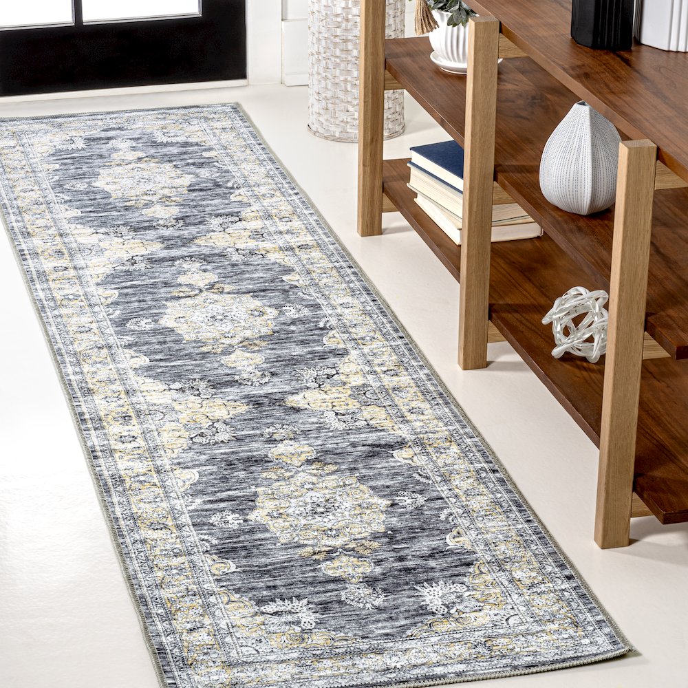 Bausch Bohemian Distressed Chenille Machine-Washable Runner Rug