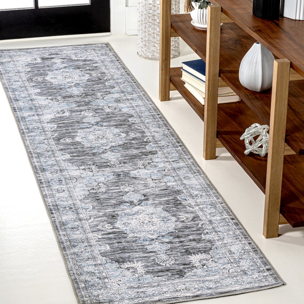 Bausch Bohemian Distressed Chenille Machine-Washable Runner Rug