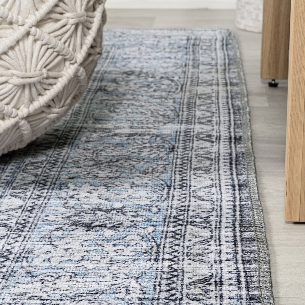 Bausch Bohemian Distressed Chenille Machine-Washable Area Rug