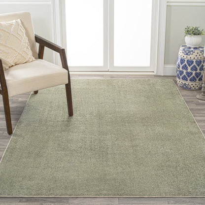 Twyla Classic Solid Low-Pile Machine-Washable Area Rug