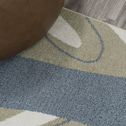 Algae Abstract Glam Botanical Machine-Washable Runner Rug