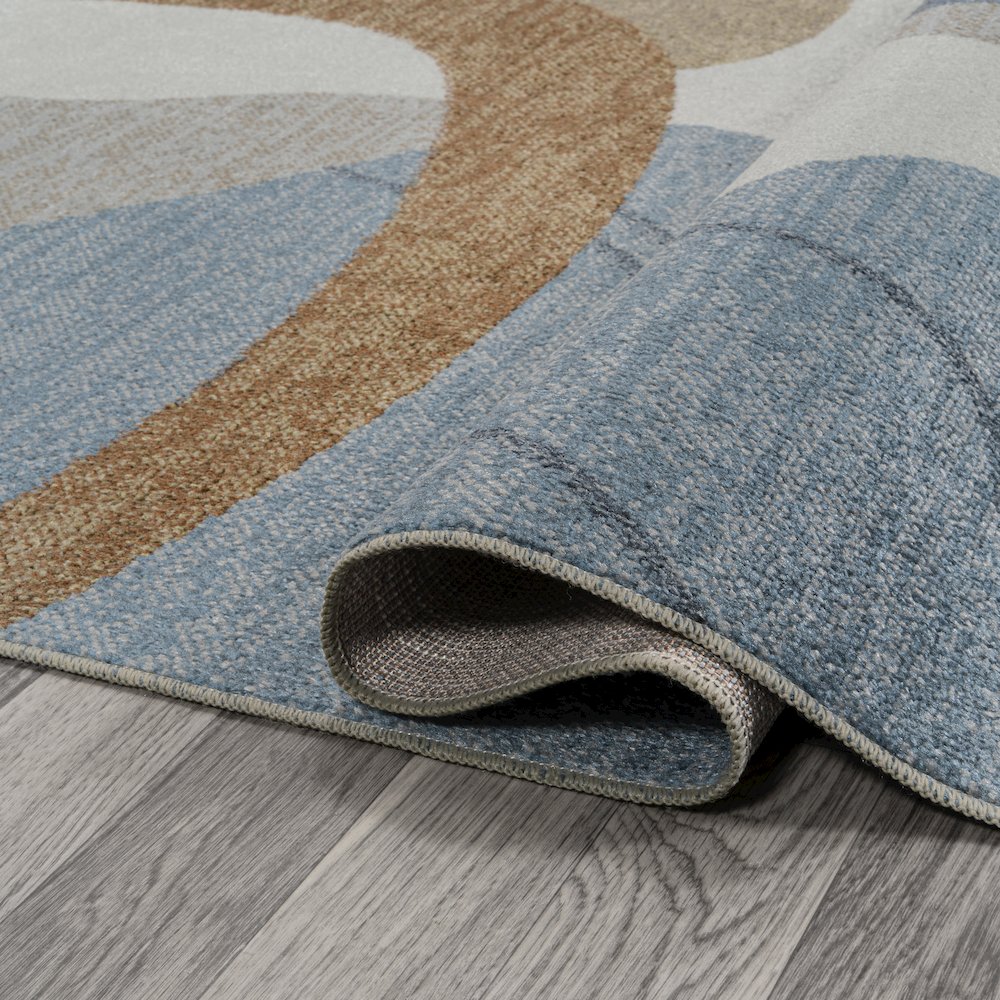 Algae Abstract Glam Botanical Machine-Washable Runner Rug