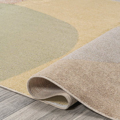 Pebble Geometric Kids & Novelty Machine-Washable Runner Rug