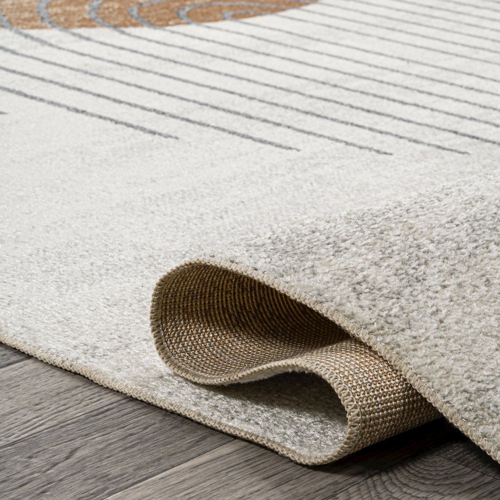 Kalla Geometric Modern Low-Pile Machine-Washable Runner Rug