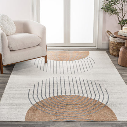Kallax Geometric Modern Low-Pile Machine-Washable Area Rug