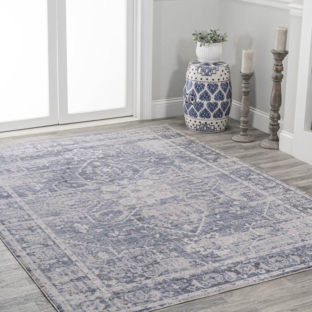 Shaii Global Medallion Low-Pile Machine-Washable Area Rug