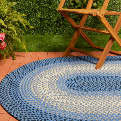 Twin River Blue Multi 7X9 Oval