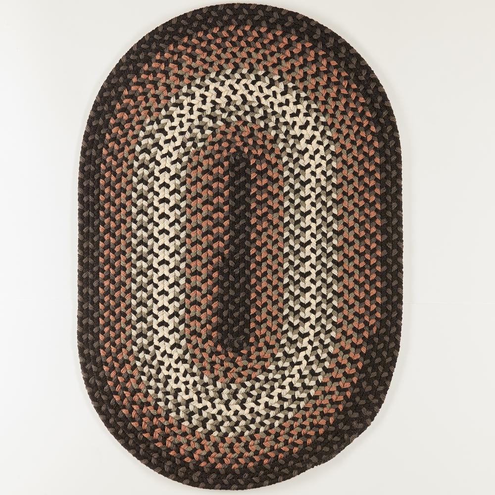 Twin River Black Multi 2X4 Oval
