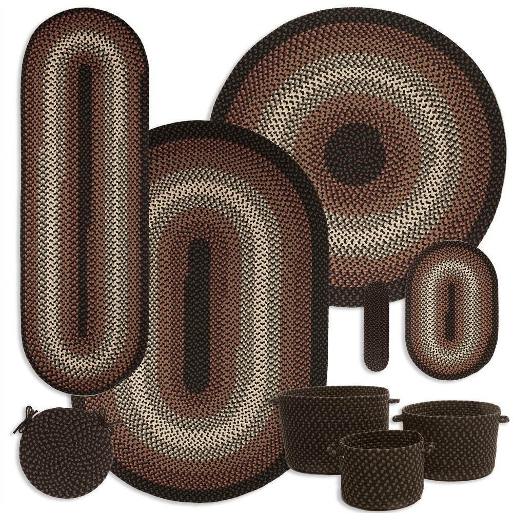 Twin River Black Multi 2X4 Oval