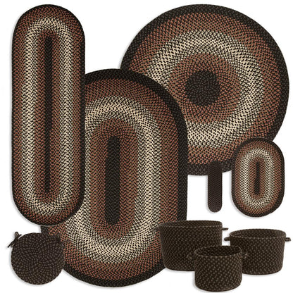 Twin River Black Multi 2X4 Oval