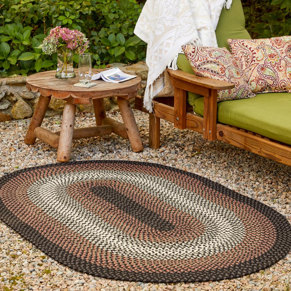 Twin River Black Multi 2X4 Oval