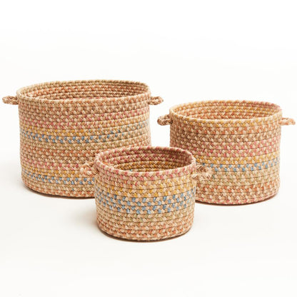 Woodstock Khaki Multicolor 14" x 10" Basket