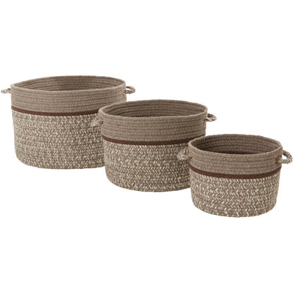 Casual Comfort Mocha Banded 10" x 8" Basket