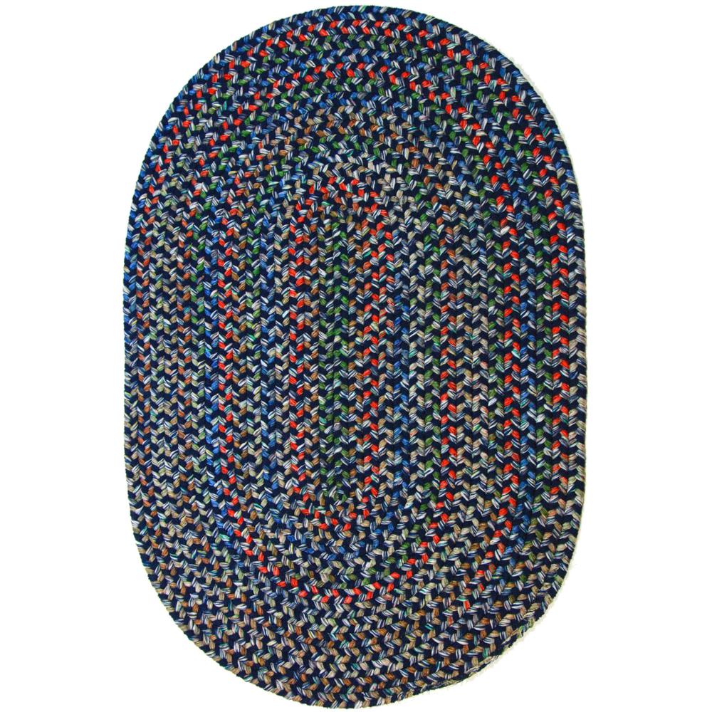 Katie Navy Multi 2X3 Oval