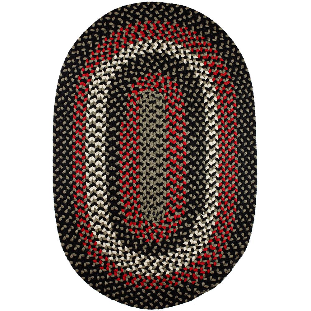 Manhattan Black Satin 10X13 Oval