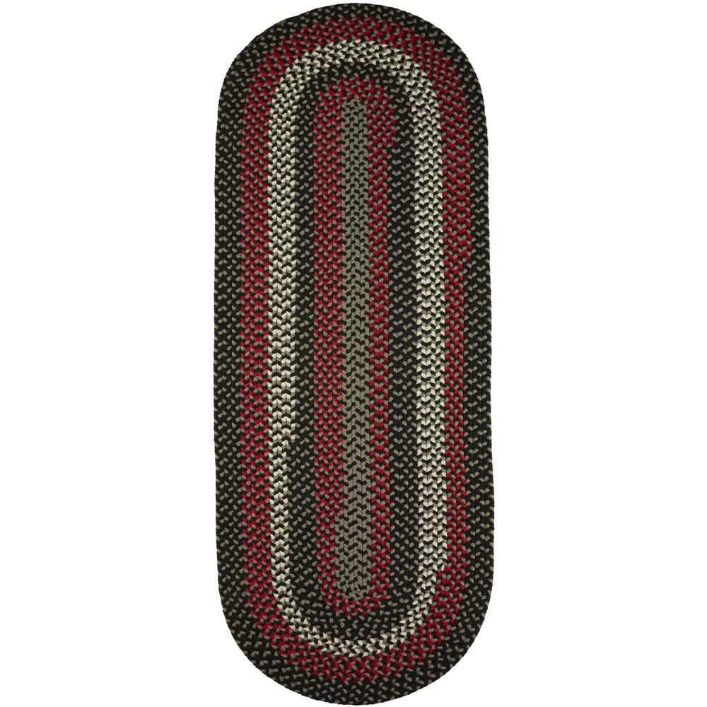 Manhattan Black Satin 2X6 Oval