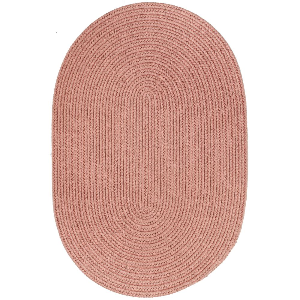 Solid Old Rose Wool 10X13 Oval
