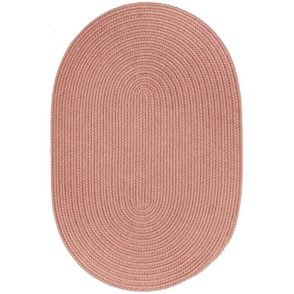Solid Old Rose Wool 10X13 Oval