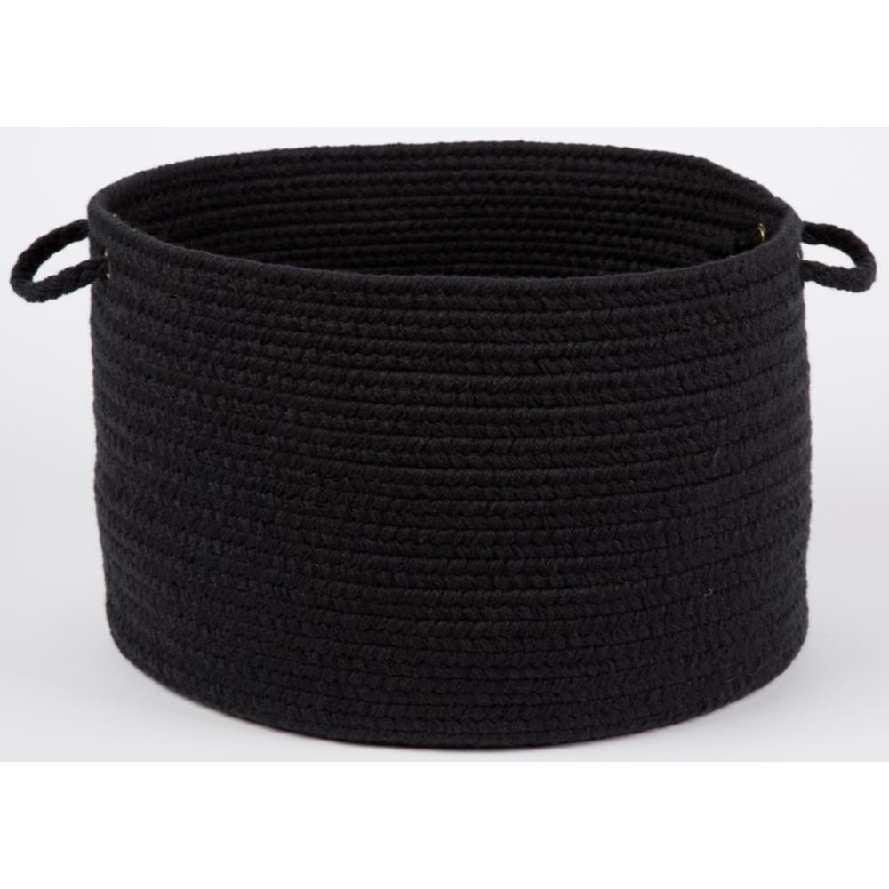 Solid Black Wool 18" x 12" Basket