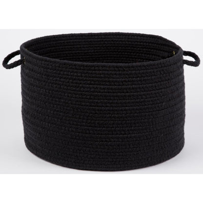Solid Black Wool 18" x 12" Basket