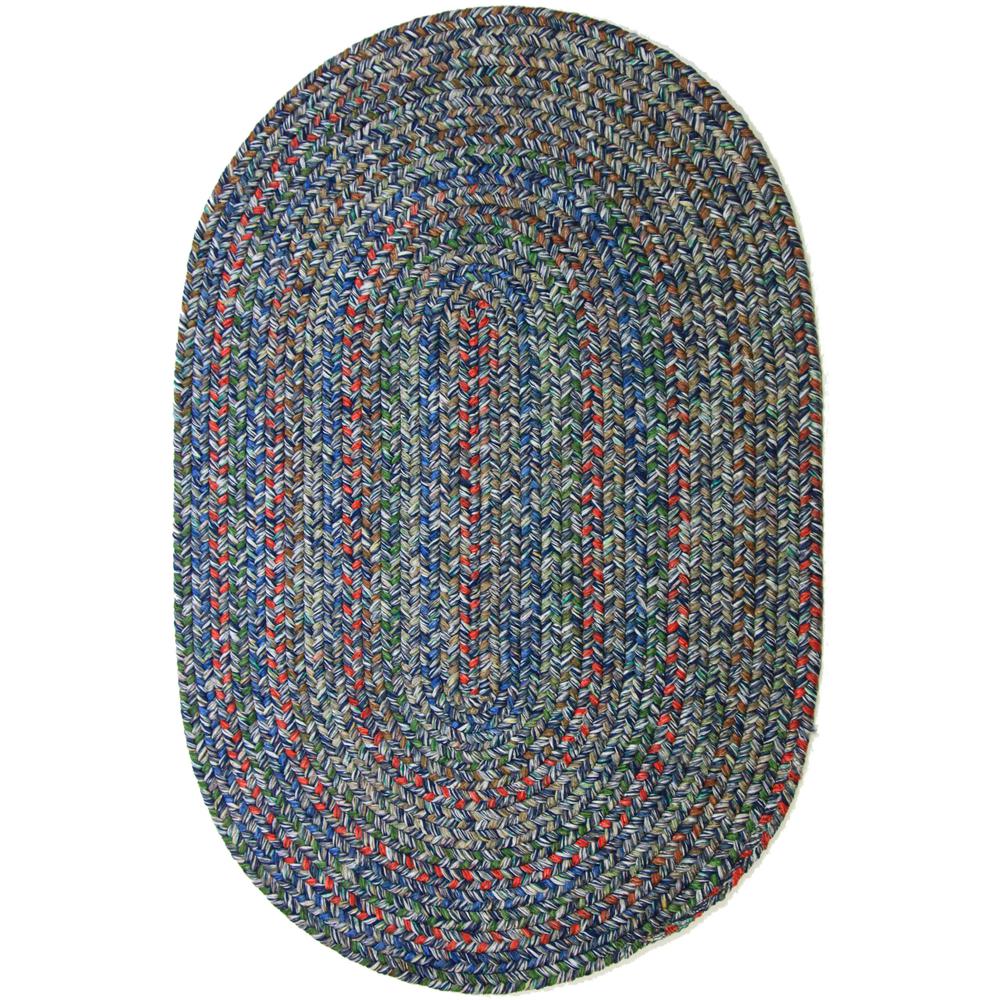 Sophia Denim blue multicolored 2X3 Oval