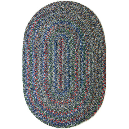 Sophia Denim blue multicolored 2X3 Oval