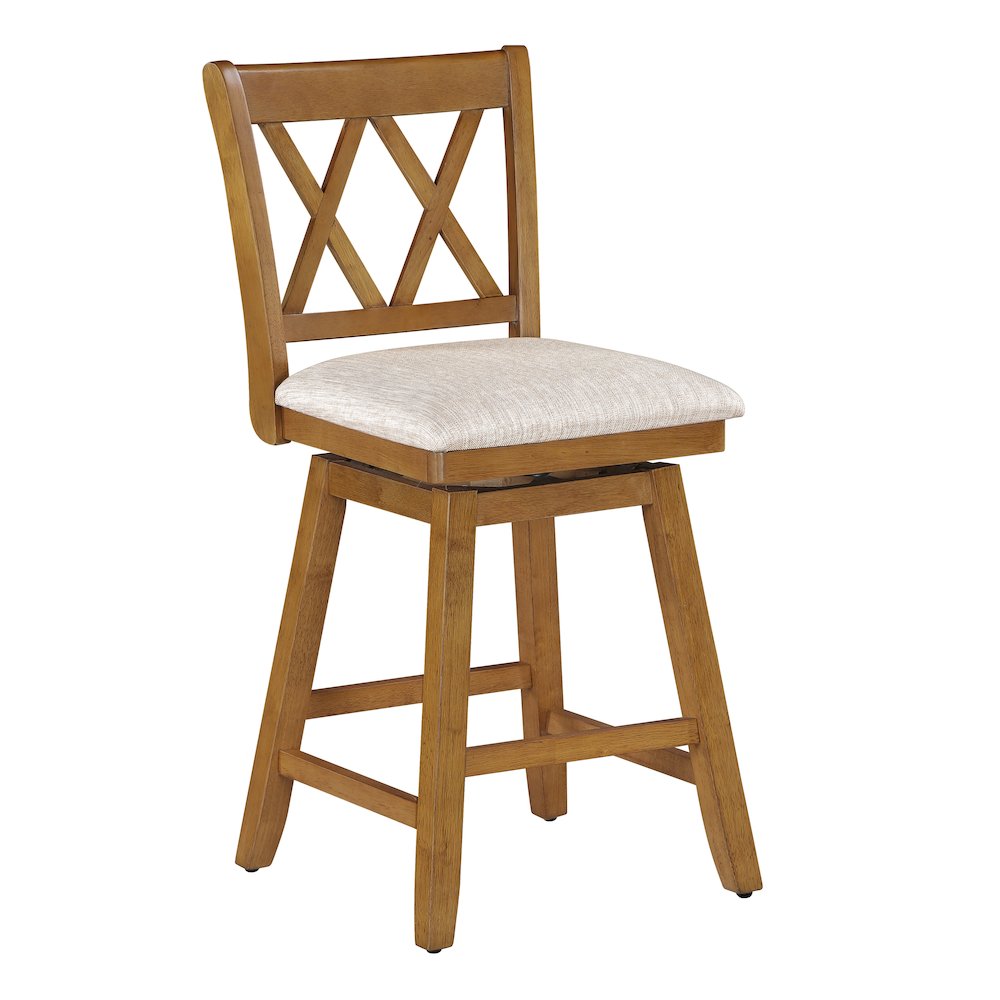 24in Brookline Swivel Barstool Oak
