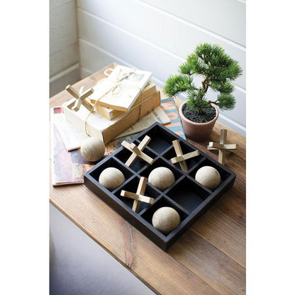 Wooden Tic-Tac-Toe Set