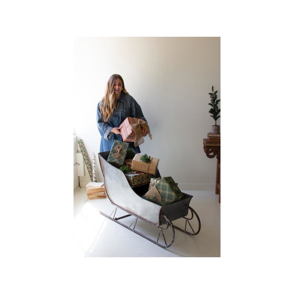Rustic Metal Christmas Sled