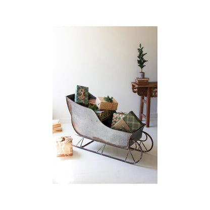 Rustic Metal Christmas Sled