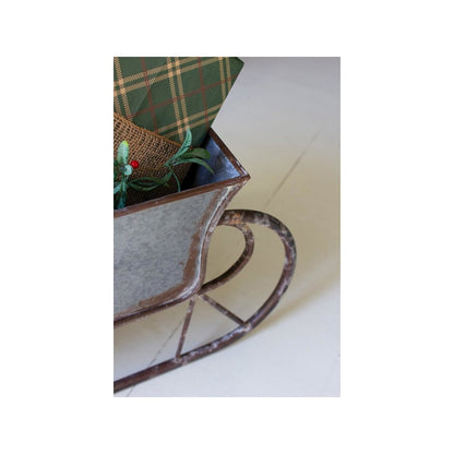 Rustic Metal Christmas Sled
