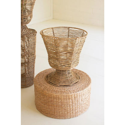 Iron And Seagrass Urn - Short