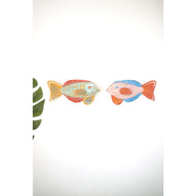 Set of Two Colorful Wood Fish Wall Art