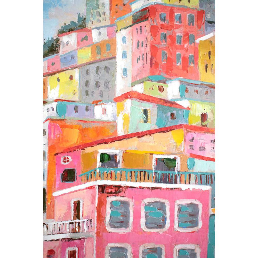 Colorful Houses Oil Painting