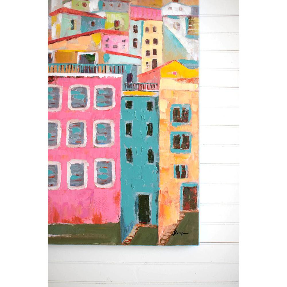 Colorful Houses Oil Painting