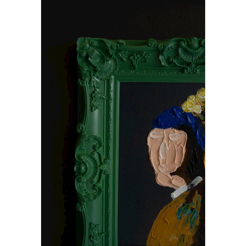 Set Of Three Framed Acrylic Portrait Paintings