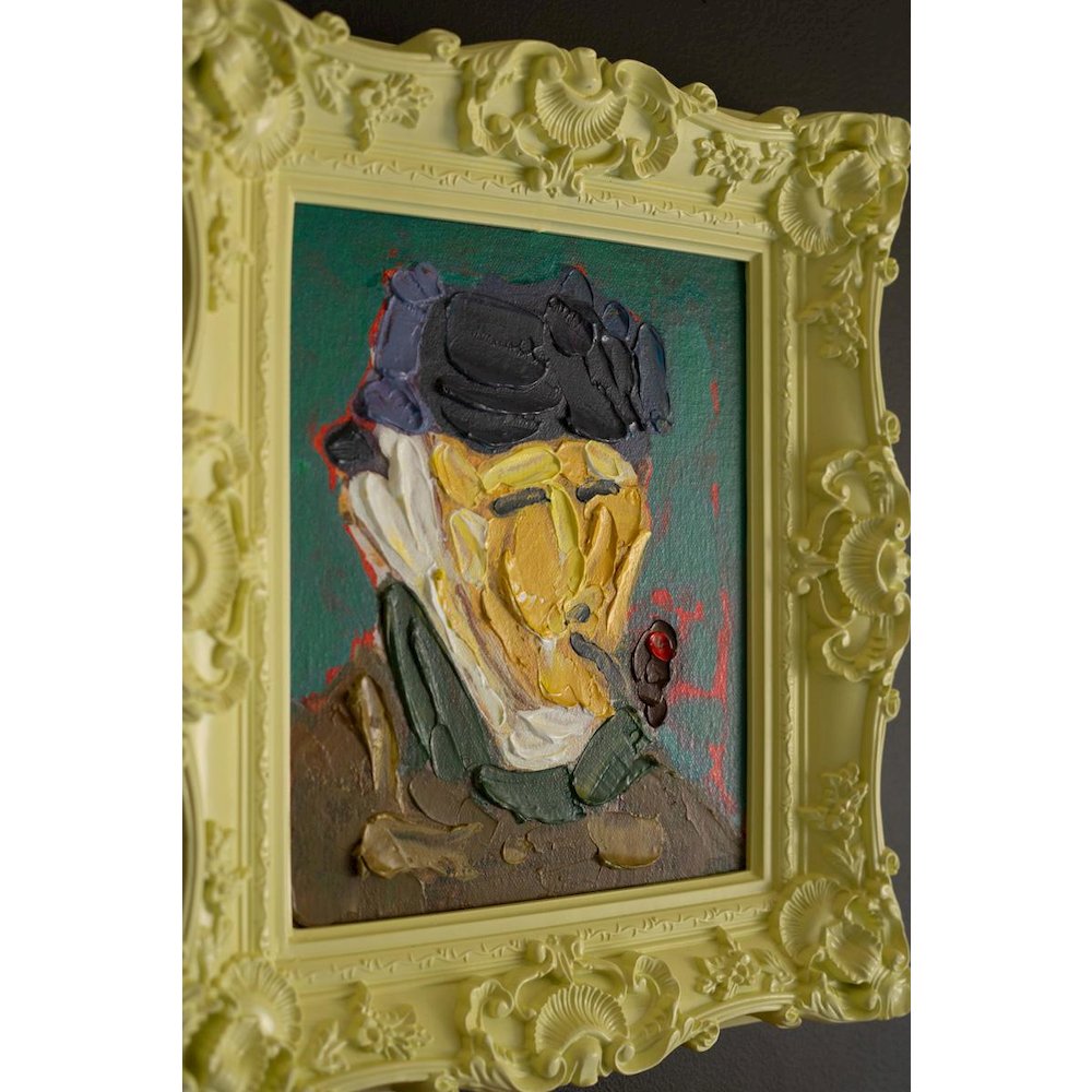 Set Of Three Framed Acrylic Portrait Paintings
