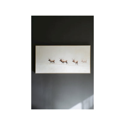 Framed Acrylic Painting - Elk