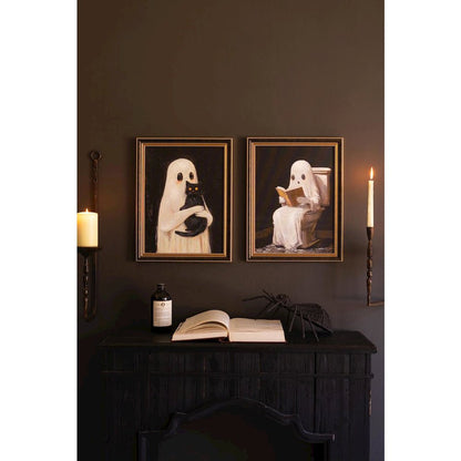 Set Of Two Halloween Ghosts Paintings