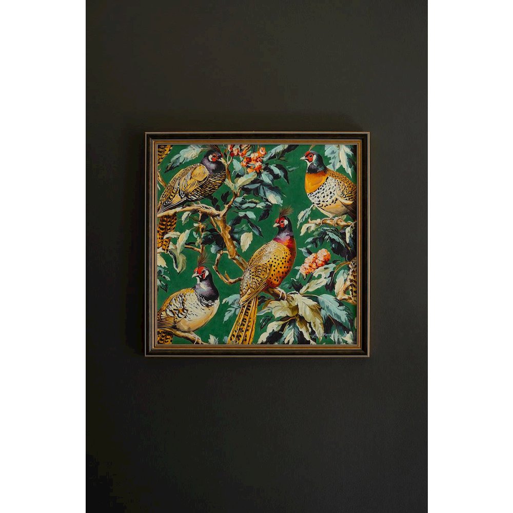 Framed Pheasant Painting