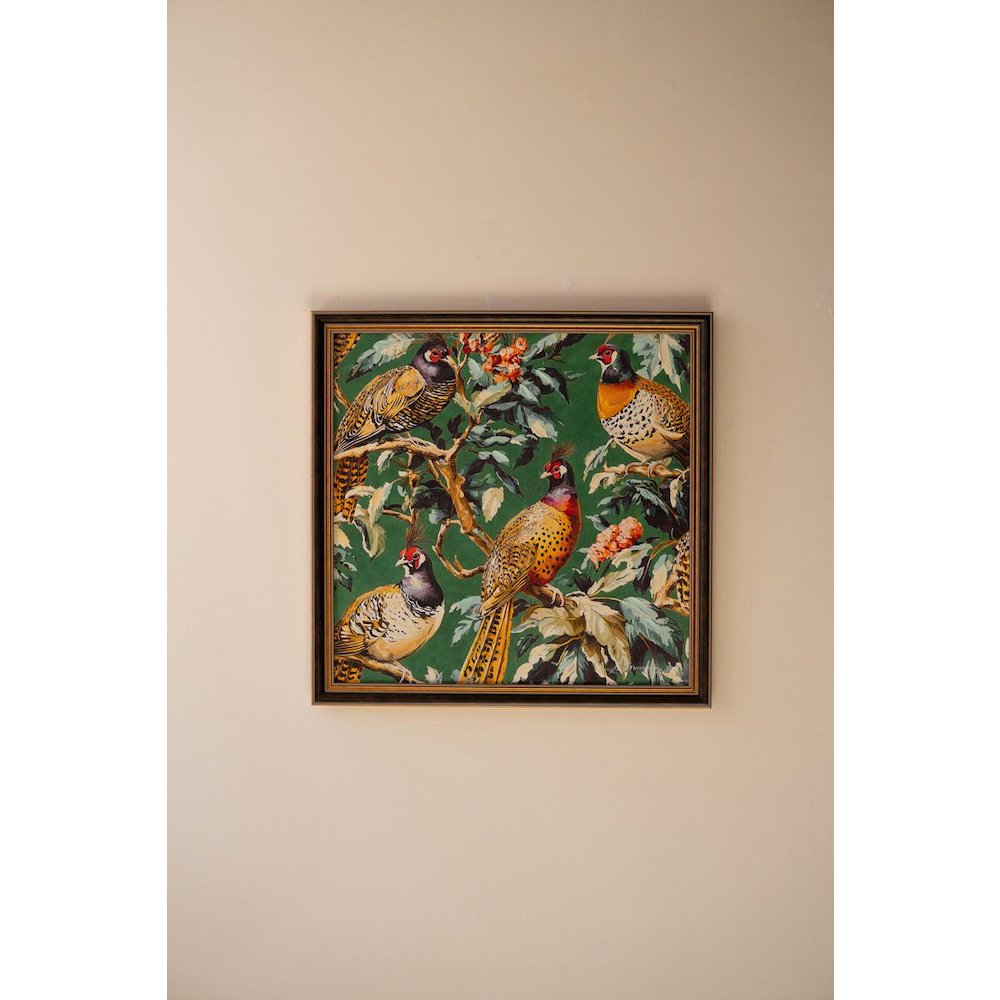 Framed Pheasant Painting