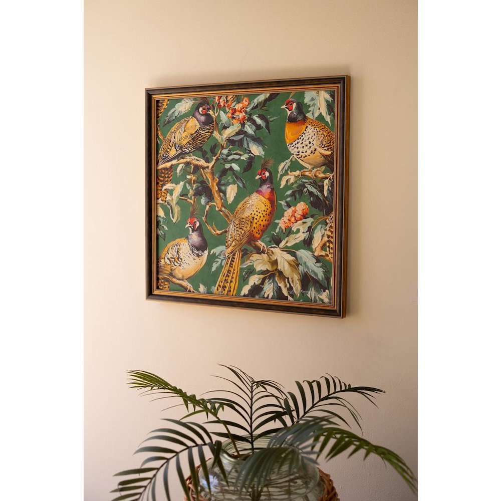 Framed Pheasant Painting